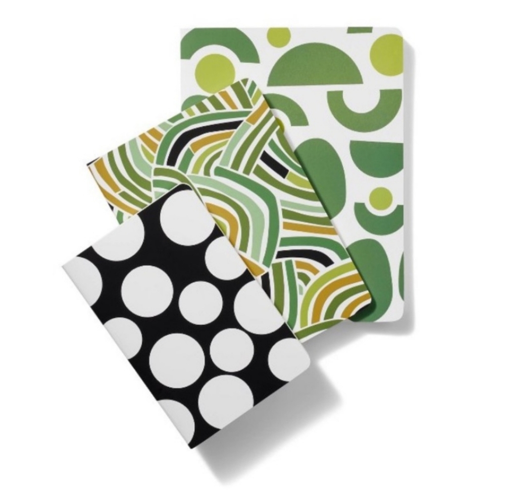 NEW 3pc Tabitha Brown Green Avocado Geometric Soft Cover Journals x Target